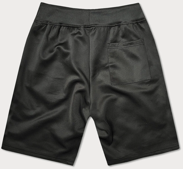 Męskie spodenki z nadrukiem czarne (8K1120-3)