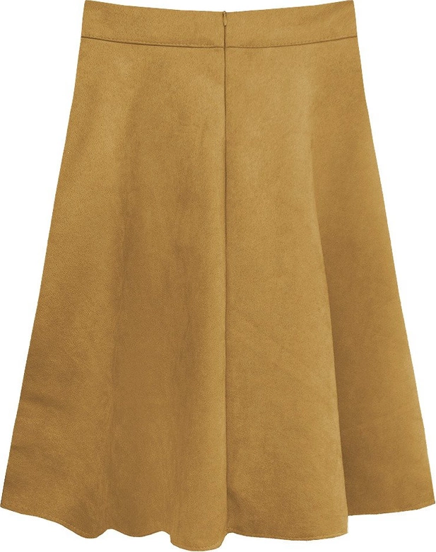 ROZKLOSZOWANA SPÓDNICA JASNOBRĄZOWA (537ART)