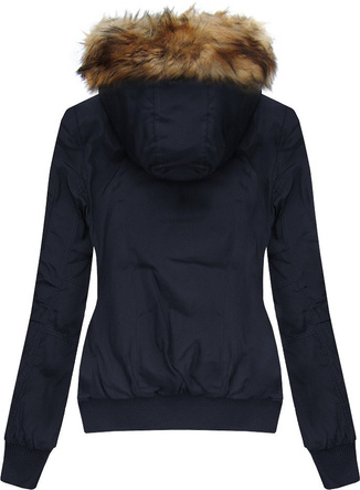 DWUSTRONNA KURTKA BOMBER GRANATOWA (W712)