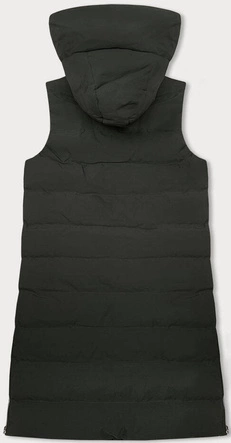 Długa puchowa kamizelka damska army (5M3157-136)