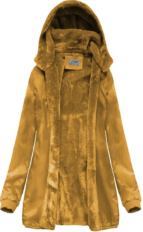 PARKA Z PODPINKĄ ŻÓŁTA (B2635)