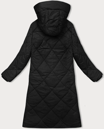 Długa kurtka zimowa z kapturem J.Style czarna (5M3173-392)