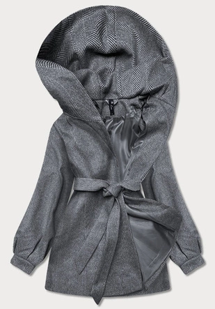 ROZKLOSZOWANA KURTKA DAMSKA SZARA JODEŁKA (2726)