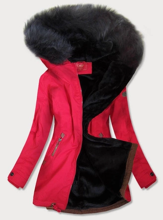 WODOODPORNA PARKA DAMSKA CZERWONA (M-923)
