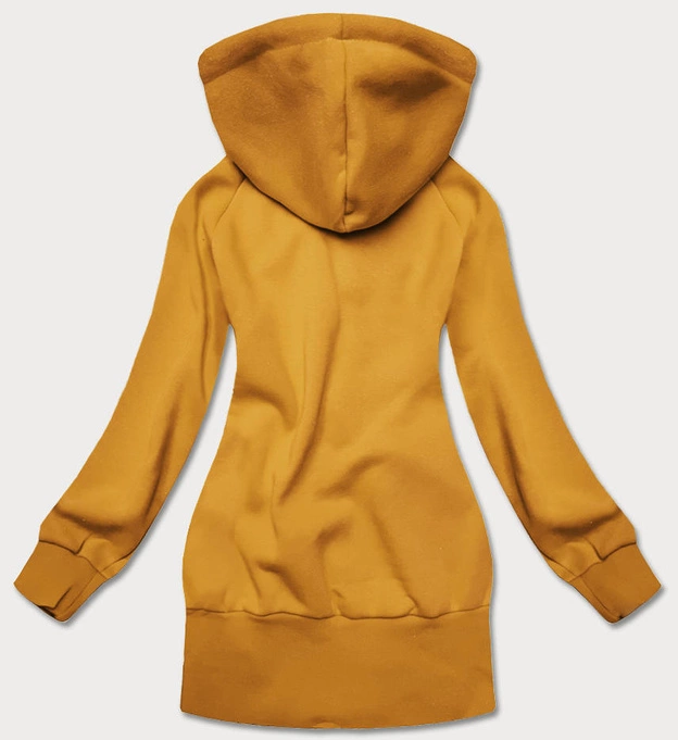 Bluza damska na suwak żółta (amg861)