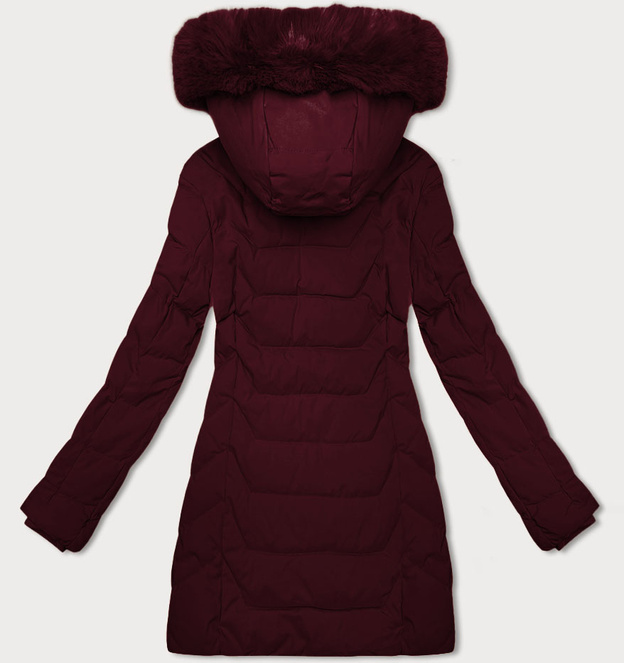 Kurtka damska z kapturem J Style bordowa (16M9121-06)