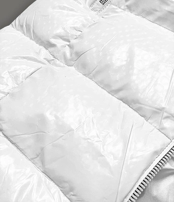 ZIMOWA KURTKA DAMSKA Z EFEKTEM 3D BIAŁA (CAN-581)