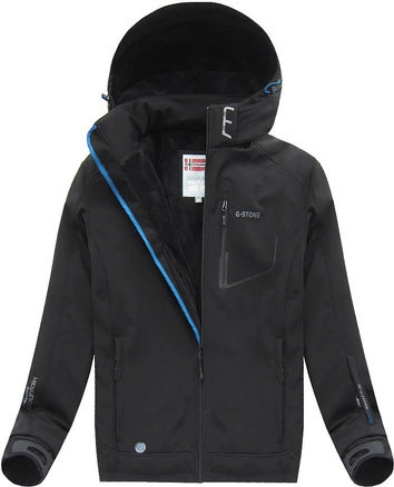 KURTKA ZIMOWA CZARNO-NIEBIESKA (05A)