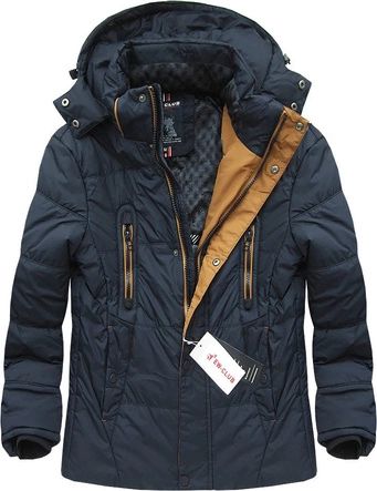 KURTKA ZIMOWA Z KAPTUREM GRAFITOWA (601)