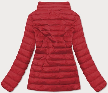 Lekka pikowana kurtka damska czerwona ciemna (20311-275)