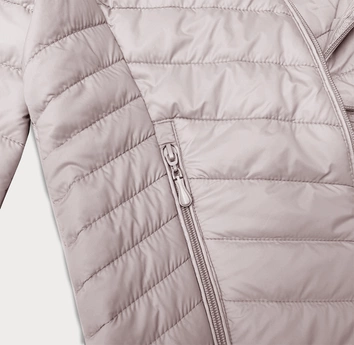 Lekka kurtka damska z odpinanym kapturem J Style brudny róż (16M9230-51)