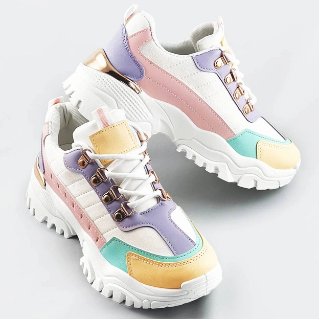 Kolorowe sneakersy damskie (ad-580)