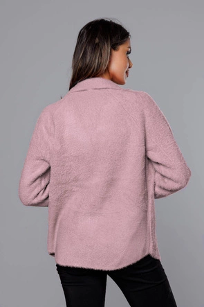 Krótka narzutka alpaka blady róż (CJ65)