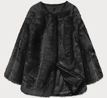 KRÓTKA KURTKA DAMSKA FUTRO CZARNA (31148)