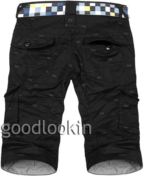 CZARNE SPODENKI Z PASKIEM I'GO-START (8607)