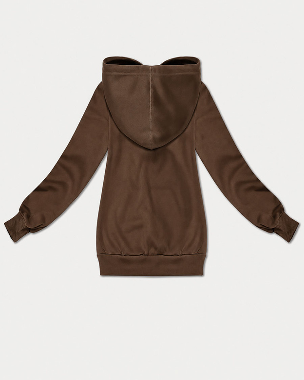 Rozpinana bluza damska z kapturem S'West czekoladowa (B-12#)