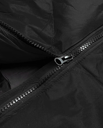 Kurtka zimowa damska z ozdobnym pikowaniem czarna (5m730-392)