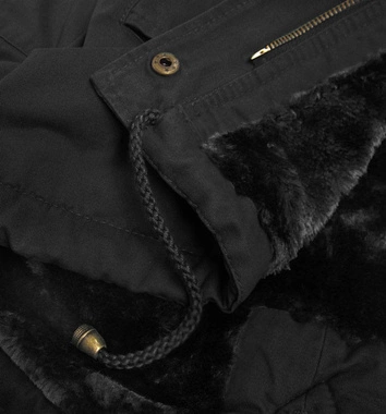 ZIMOWA PARKA DAMSKA CZARNA (D-213)