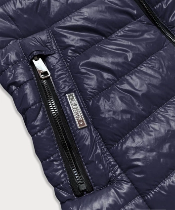 Pikowana kamizelka damska granatowa (6385)