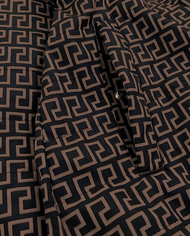 Dwustronna kurtka damska granatowo-brązowa (w507big)