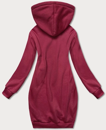 Długa bluza dresowa bordowa (YS10005-21)