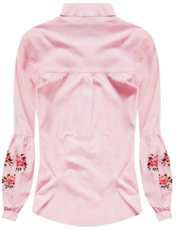 KOSZULA Z BUFIASTYMI RĘKAWAMI RÓŻOWA (K03)