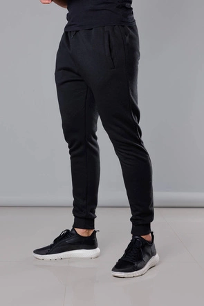 Spodnie dresowe męskie czarne (68XW01-3)