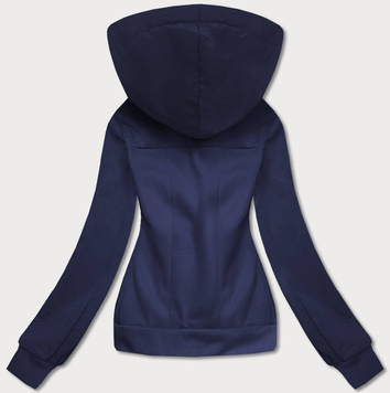 Krótka bluza rozpinana damska granatowa (AMG-63)
