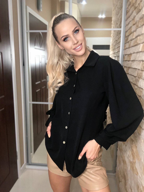 BLUZKA KOSZULOWA CZARNA (21210)