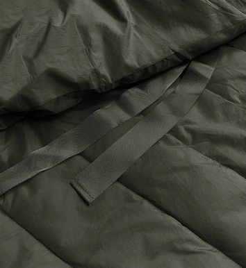 ASYMETRYCZNA KURTKA DAMSKA OVERSIZE KHAKI (1535)