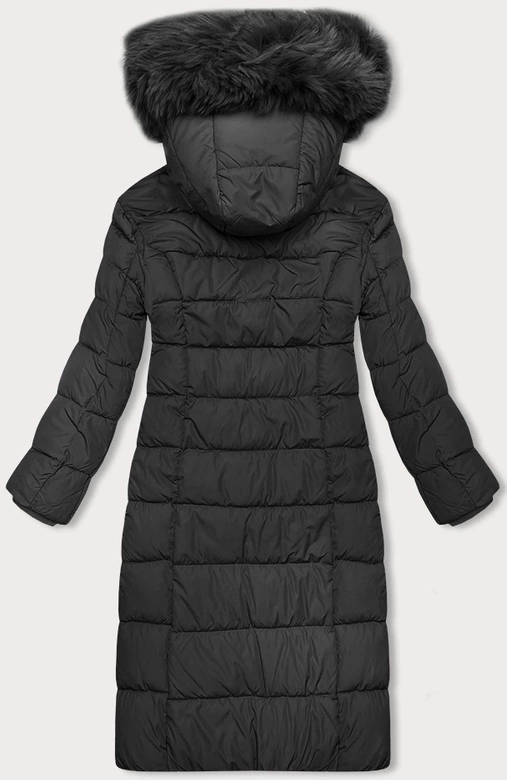 Zimowa kurtka damska z kapturem J Style grafitowa (16M9126-105)