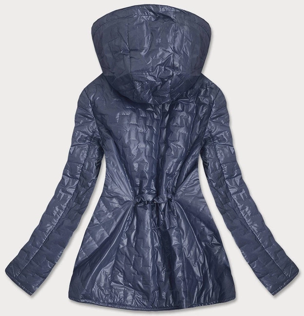 Kurtka damska z ozdobnymi wstawkami niebieska (mm50)