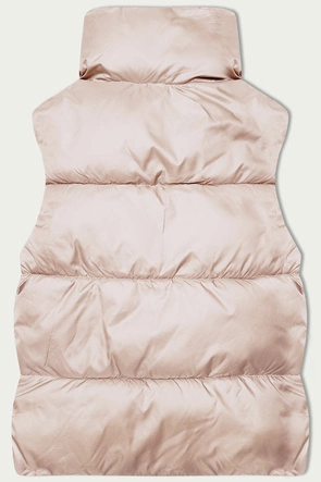 Dwustronna krótka kamizelka S'West perłowy róż-panterka (B8346-51)