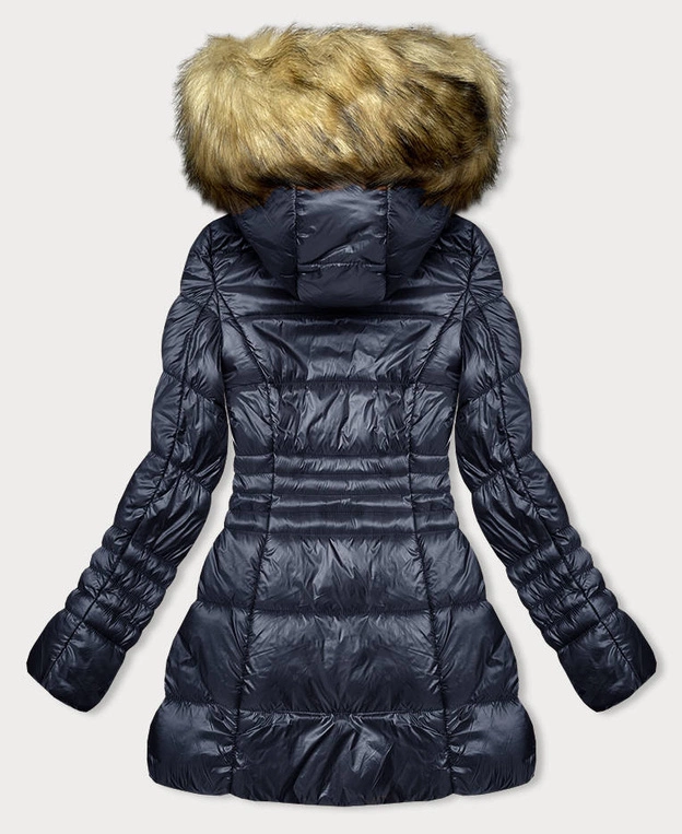 Przejściowa kurtka damska pikowana granatowa (2M-052)