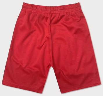 Dwukolorowe spodenki męskie czerwone (8K930-18)