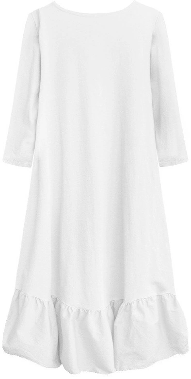 BAWEŁNIANA SUKIENKA OVERSIZE BIAŁA (299/1ART)