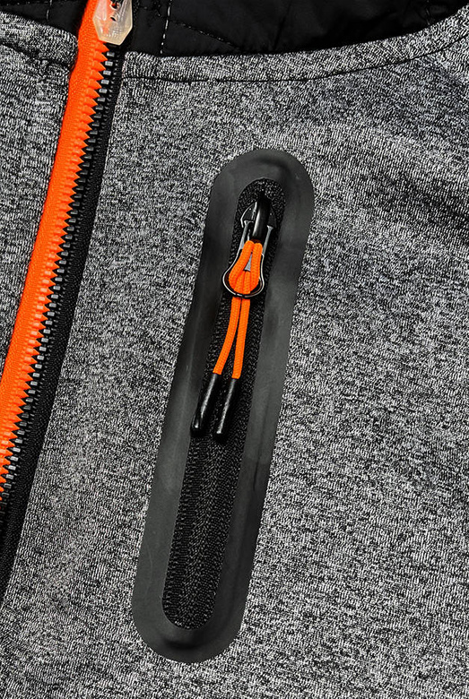 Sportowa kurtka damska z neonowymi wstawkami czarny-grafit (8M911-392)