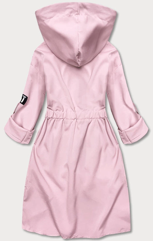 Cienka asymetryczna narzutka damska brudny róż (B8117-81)