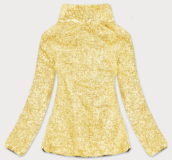 Pluszowa damska bluza melanż żółta (HH009-26)