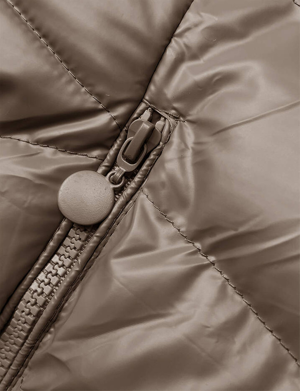 Zimowa kurtka damska cappuccino (5M3139-84)