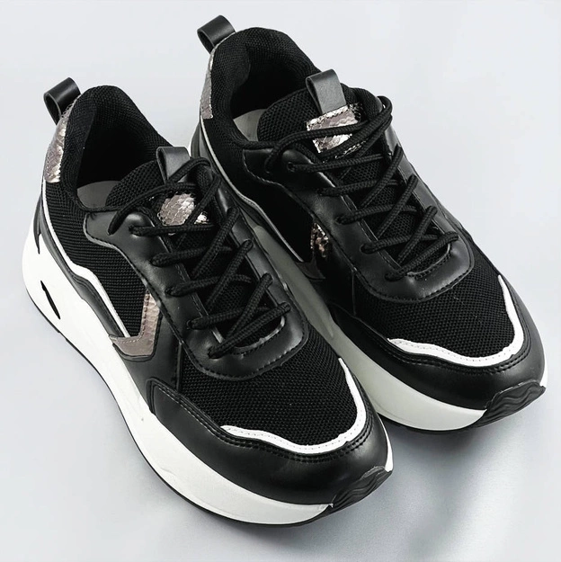 Sportowe buty damskie czarne (bs-06)