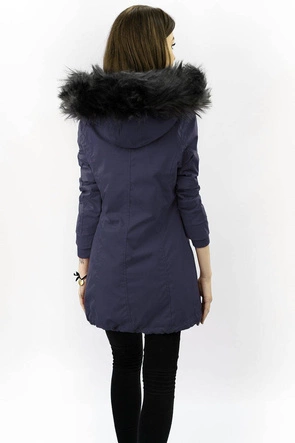 WODOODPORNA PARKA DAMSKA GRANATOWA (M-923)