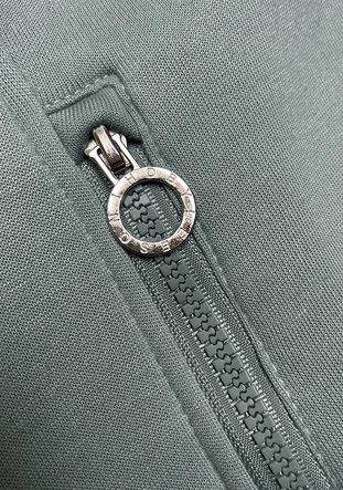 Długa bluza damska szarozielona (AMG-321A)