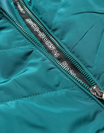 PIKOWANA KURTKA DAMSKA TURKUSOWA (6371)