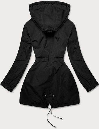 Parka damska 2w1 czarny/żółty (w702big)