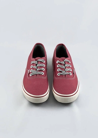 Sznurowane tenisówki damskie ciemny róż (a8879)