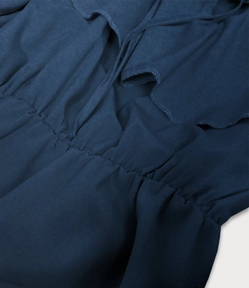 SUKIENKA HISZPANKA Z WIĄZANYM DEKOLTEM GRANATOWA (348ART)