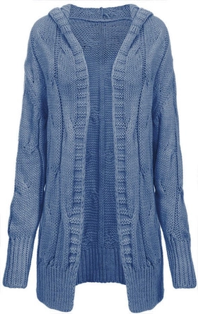 SWETER O GRUBYM SPLOCIE NIEBIESKI (115ART)