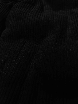 Sztruksowa kurtka damska z wysoką stójką J Style czarna (5M3230-392)