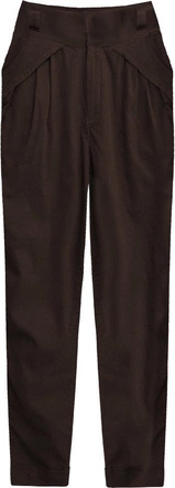 SPODNIE SZTRUKSOWE CIEMNOBRĄZOWE (2218/1)